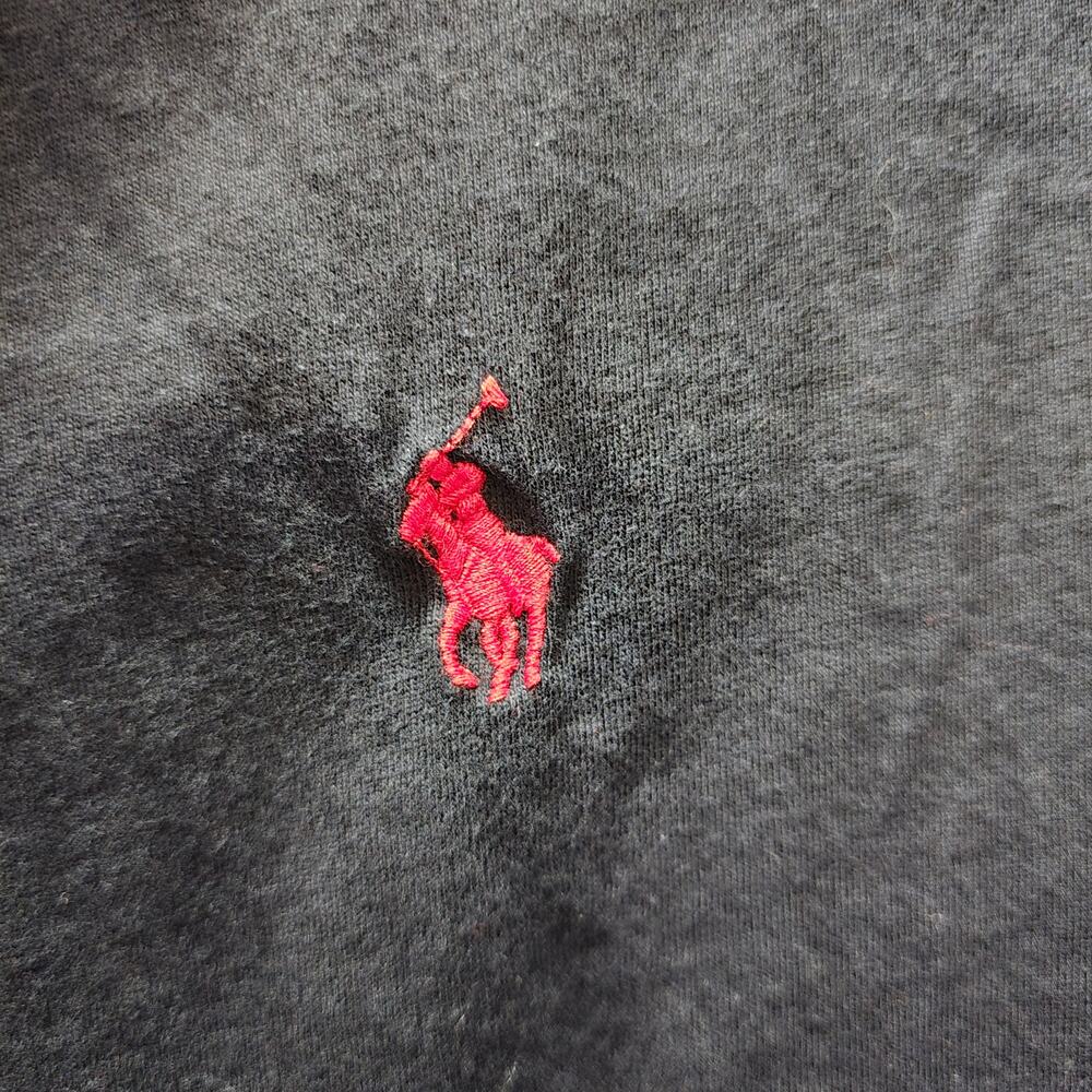 Polo Ralph Lauren Jersey Hooded T-shirt in black long sleeve hooded men's medium - Picture 2 of 10